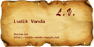 Ludik Vanda névjegykártya